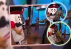 Un boxeador le fracturó la mandíbula a una "mascota" de TV