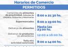 Actividades exceptuadas, horarios y disposiciones municipales