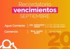 CALENDARIO IMPOSITIVO: RECORDATORIOS DE VENCIMIENTOS DEL MES DE SEPTIEMBRE