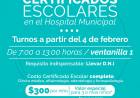 YA SE PUEDE SACAR TURNO PARA REALIZAR CERTIFICADOS ESCOLARES EN EL HOSPITAL MUNICIPAL