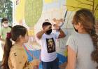 REPRESENTANTES DEL CONSEJO DE NIÑOS Y NIÑAS INAUGURARON UN MURAL DISEÑADO POR ELLOS, PARA EL BALNEARIO MUNICIPAL