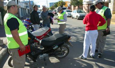 Controles de moto vehicular el fin de semana