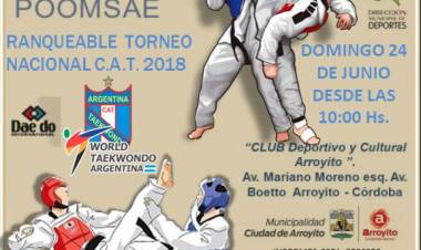 Torneo Provincial "Apertura 2018" de Taekwondo Olímpico en nuestra ciudad