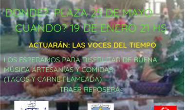Artesanos y algo más en la Plaza 25 de Mayo