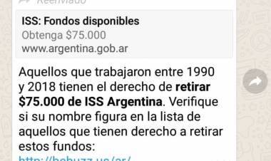 NUEVA ALERTA POR MENSAJE QUE OFRECE $75 MIL A TRABAJADORES