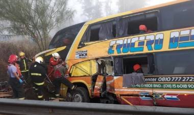 Murió una pasajera  por choque de colectivo en La Francia