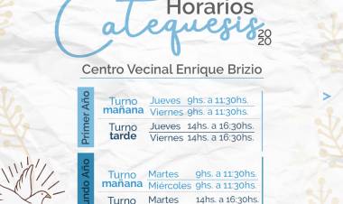 Se dictará Catequesis en los Centros Vecinales
