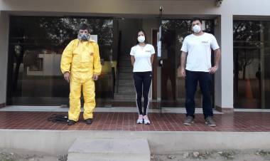 SE REALIZÓ UNA DESINFECCIÓN COMPLETA DEL EDIFICIO MUNICIPAL