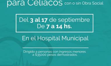 REEMPADRONAMIENTO DE CELÍACOS DESDE EL HOSPITAL MUNICIPAL