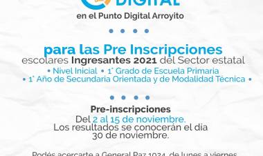 AMPLIACIÓN DE HORARIO DE ATENCIÓN DEL PUNTO DIGITAL ARROYITO DURANTE LAS INSCRIPCIONES ESCOLARES