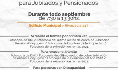 EXIMICIÓN DE TASAS MUNICIPALES 2021