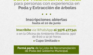 SE DA INICIO AL CURSO HABILITANTE DE PODA Y EXTRACCIÓN 2022