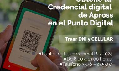 OBTENÉ TU CREDENCIAL DIGITAL DE APROSS EN EL PUNTO DIGITAL