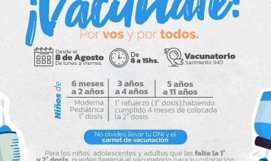 CONTINÚA LA VACUNACIÓN PEDIÁTRICA CONTRA EL COVID-19