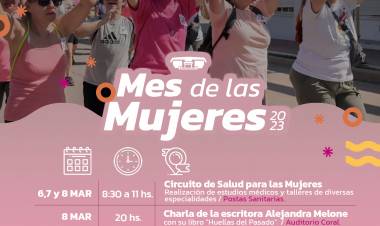 EN MARZO, ARROYITO, CELEBRARÁ EL MES DE LAS MUJERES