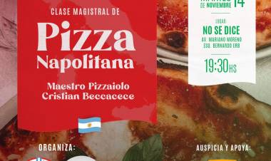 PARTICIPÁ DE LA CLASE MAGISTRAL SOBRE PIZZA NAPOLITANA DEL MAESTRO PIZZAILO, CRISTIAN BECCACECE