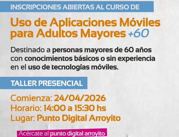 CURSO DE INCLUSIÓN DIGITAL PARA ADULTOS MAYORES (+60)