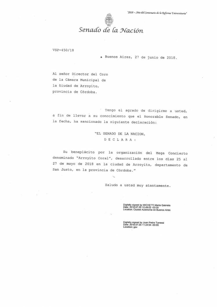 SALUDO DE LA VICE- PRESIDENTE DE LA NACIÓN GABRIELA MICHETTI