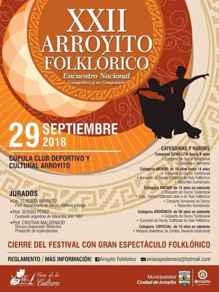 Arroyito Folklórico en su XXII Edición