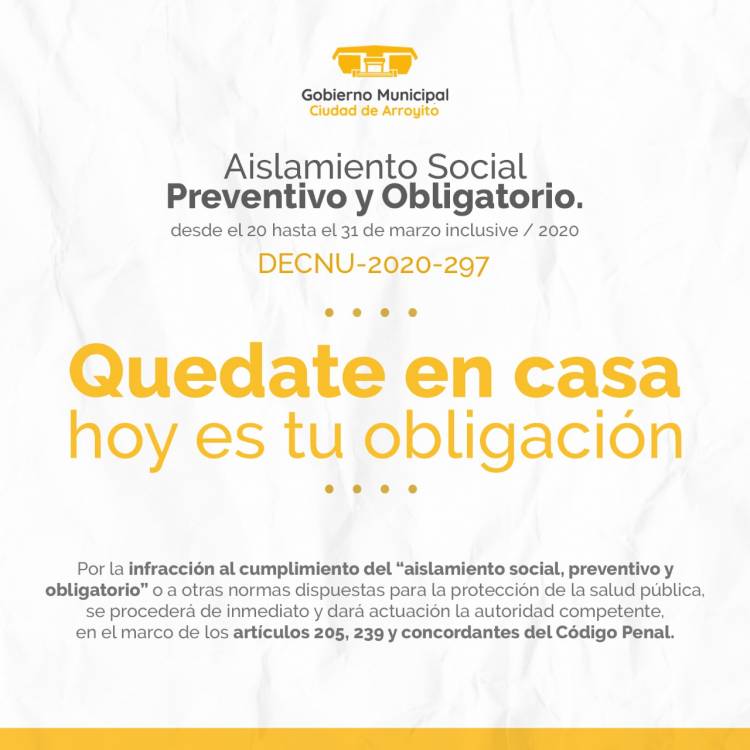 Quedarte en tu casa es tu obligación