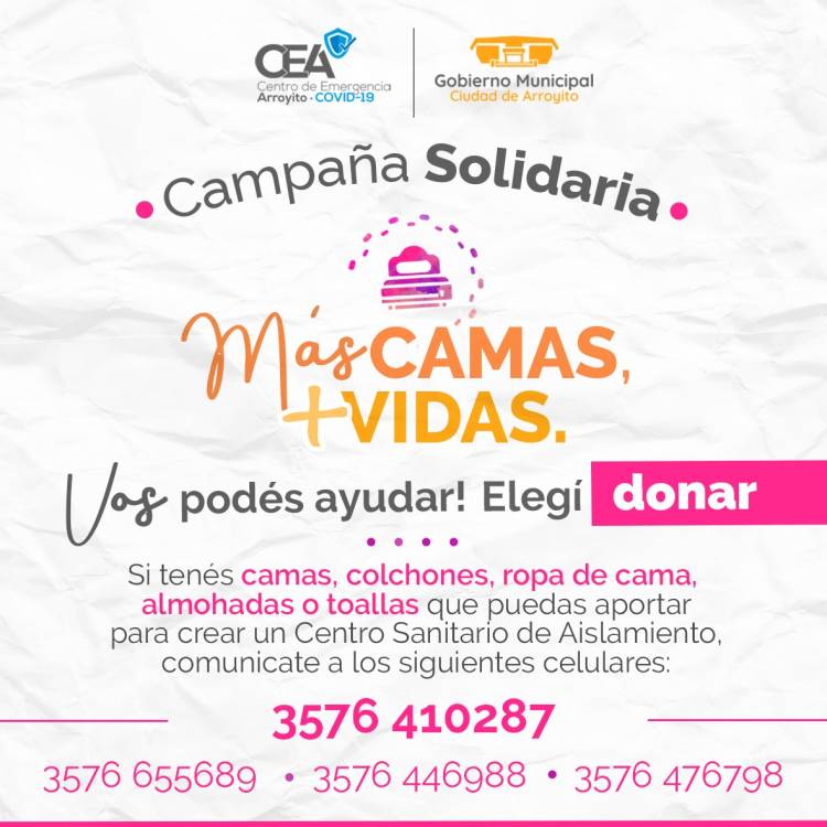 Campaña Solidaria: Más camas, más vidas