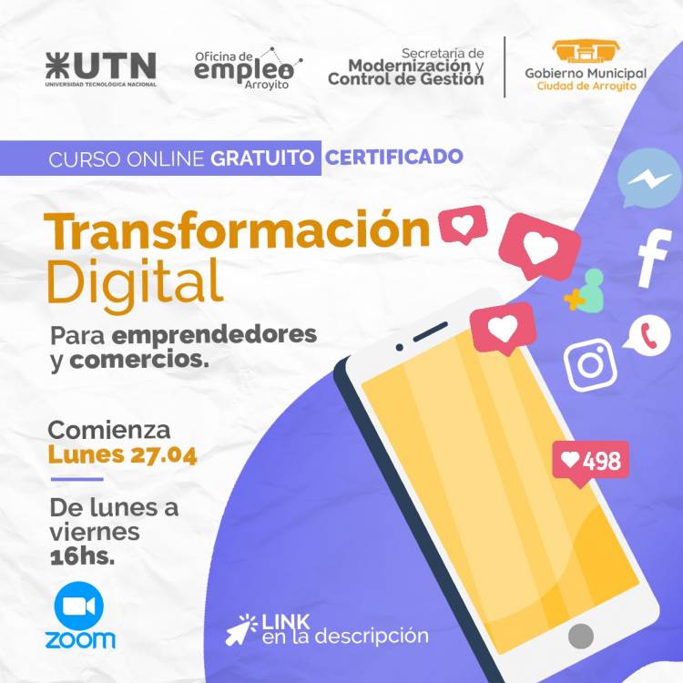 La Secretaría de Modernización promueve capacitaciones gratuitas y certificadas sobre Herramientas Digitales para Comercios