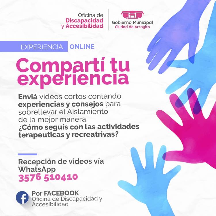 COMPARTÍ TU EXPERIENCIA: NUEVA PROPUESTA DE LA OFICINA DE DISCAPACIDAD Y ACCESIBILIDAD