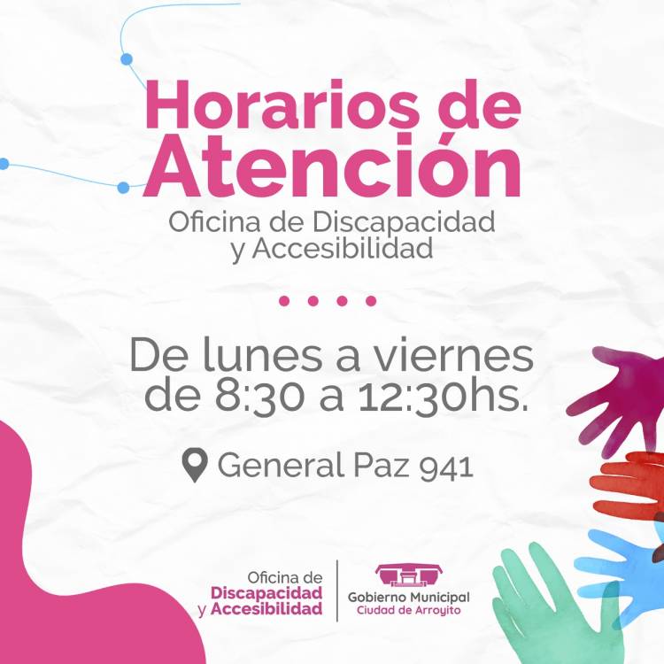 OFICINA DE DISCAPACIDAD Y ACCESIBILIDAD: HORARIOS DE ATENCIÓN