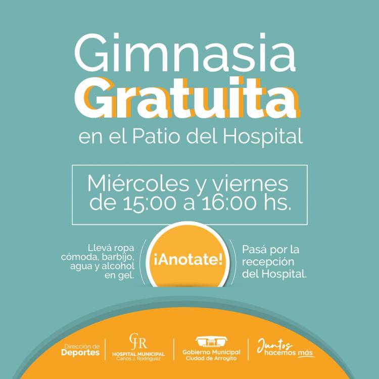GIMNASIA GRATUITA EN EL PATIO DEL HOSPITAL