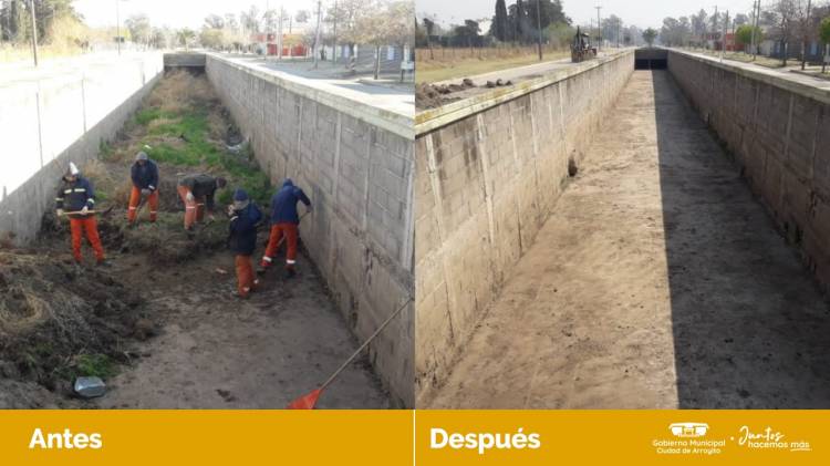 LIMPIEZA DEL CANAL DE DESAGÜE DE LA AVENIDA BOETTO