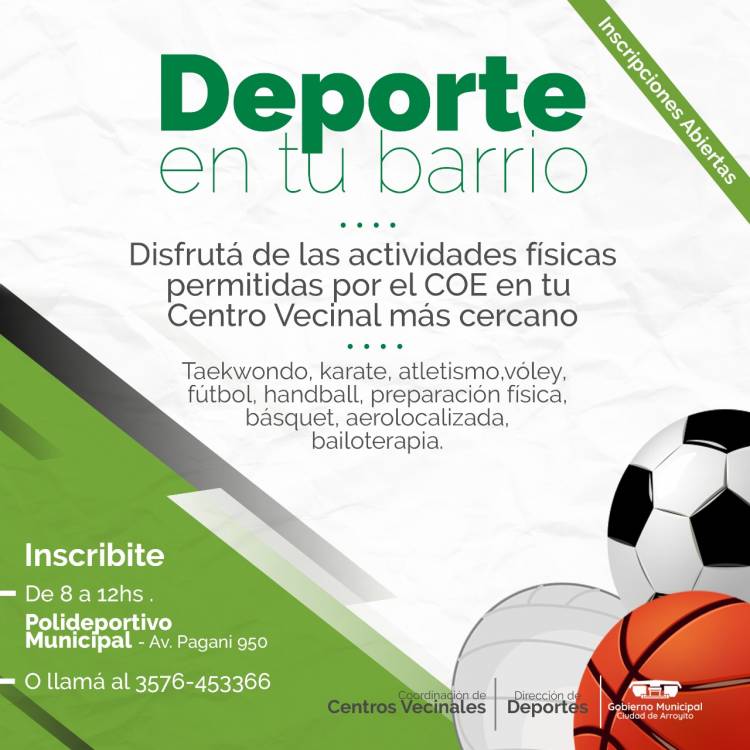 EL DEPORTE EN TU BARRIO: HORARIOS Y ACTIVIDADES EN LOS CENTROS VECINALES