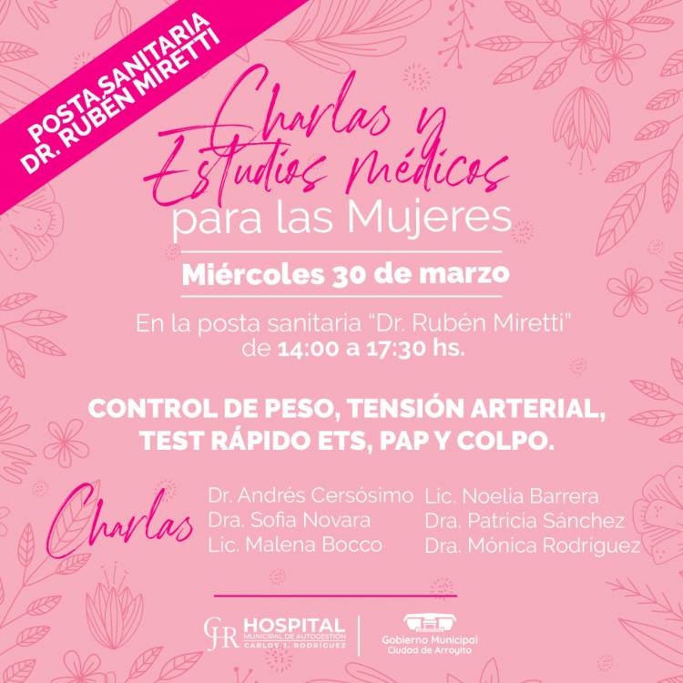CHARLAS Y ESTUDIOS MÉDICOS PARA LAS MUJERES EN LA POSTA SANITARIA “DR. RUBÉN MIRETTI”