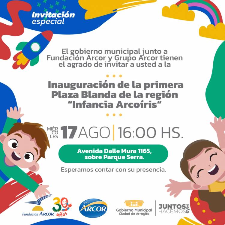 SE APROXIMA LA INAUGURACIÓN DE LA PRIMERA PLAZA BLANDA DE LA REGIÓN «INFANCIA ARCOÍRIS»