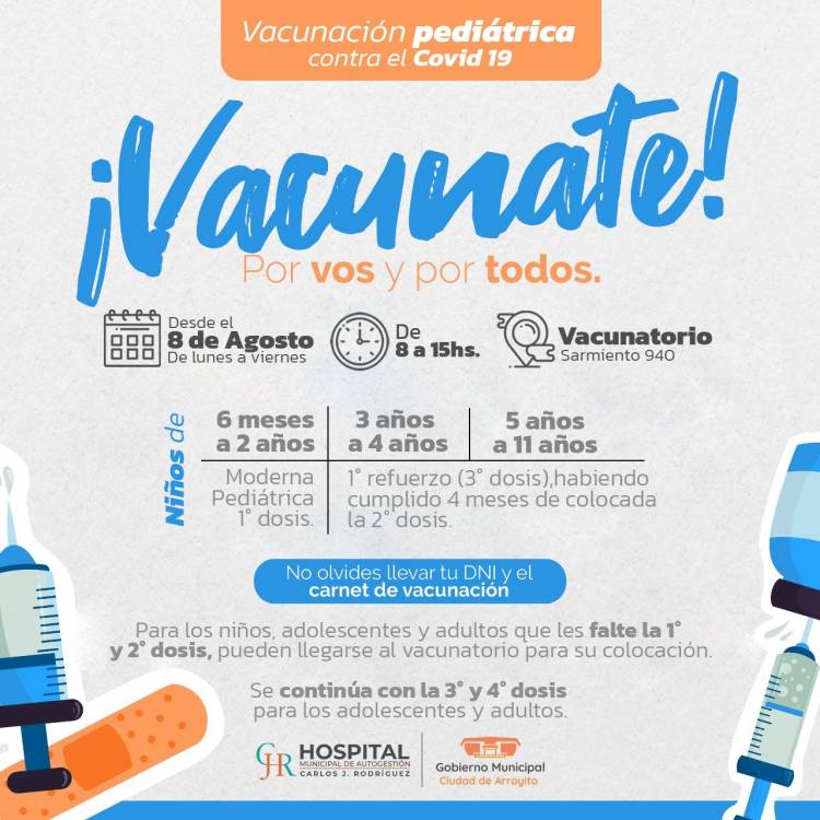 CONTINÚA LA VACUNACIÓN PEDIÁTRICA CONTRA EL COVID-19