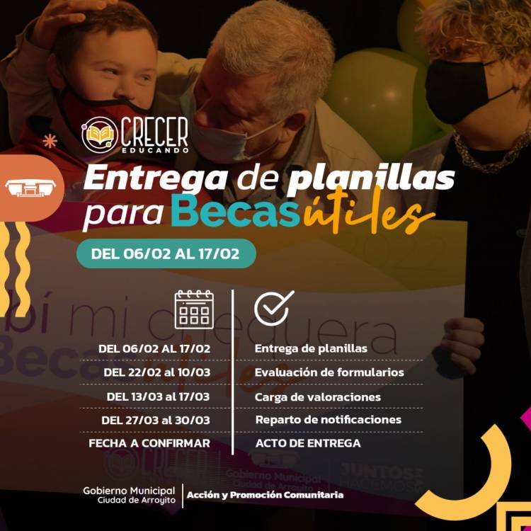EL MUNICIPIO LANZA EL PROGRAMA “BECAS ÚTILES” EDICIÓN 2023, A PARTIR DEL LUNES 6 DE FEBRERO