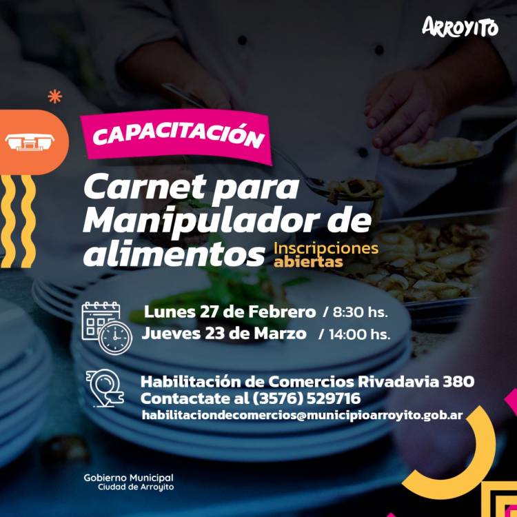 SÚMATE A LA CAPACITACIÓN “CARNET PARA MANIPULADOR DE ALIMENTOS”