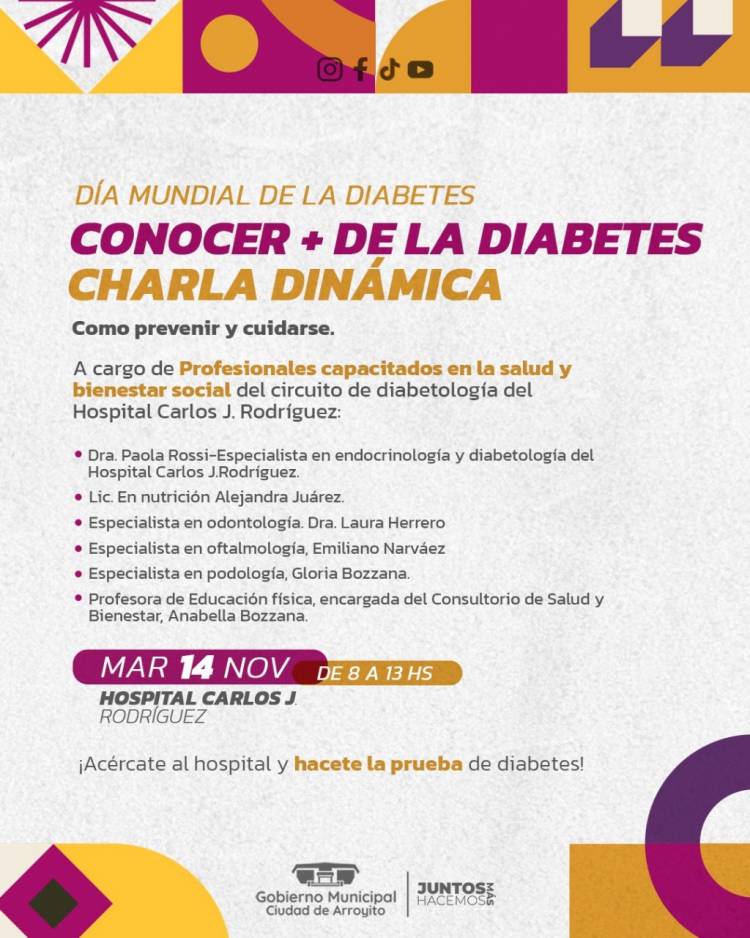 PARTICIPÁ DE LA CHARLA SOBRE DIABETES: «CONOCER LOS RIESGOS ES CONOCER LAS RESPONSABILIDADES”