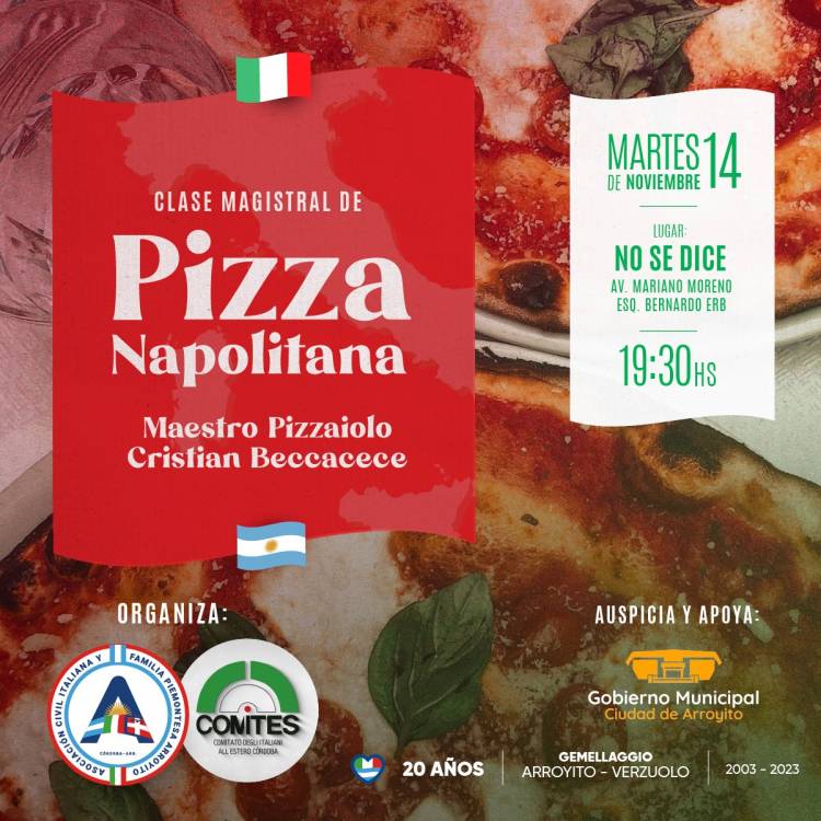 PARTICIPÁ DE LA CLASE MAGISTRAL SOBRE PIZZA NAPOLITANA DEL MAESTRO PIZZAILO, CRISTIAN BECCACECE